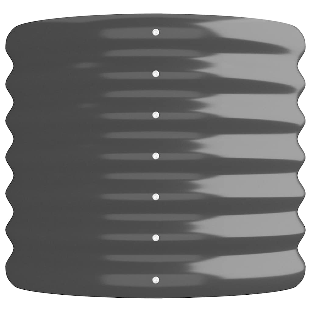 Garden Raised Bed Galvanised Steel 224x40x36 cm Anthracite