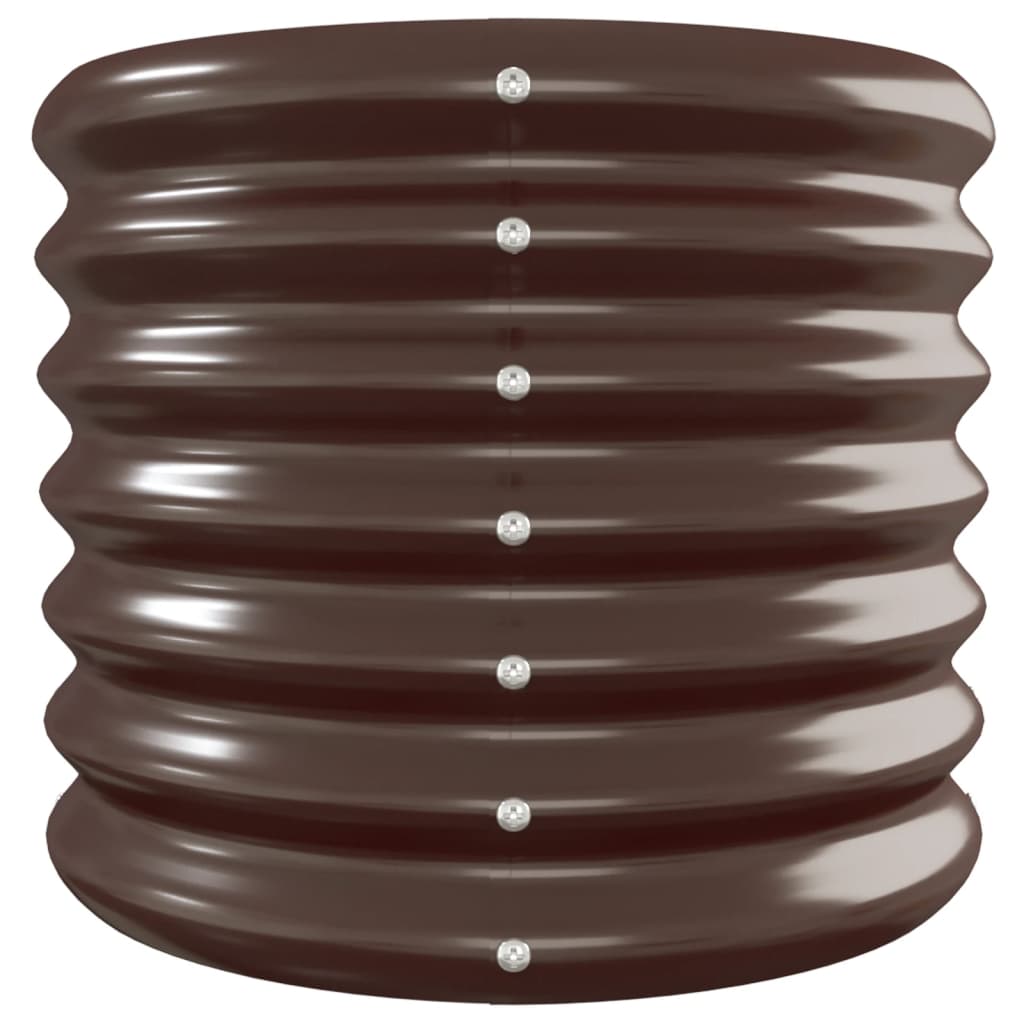 Garden Raised Bed Galvanised Steel 260x40x36 cm Brown