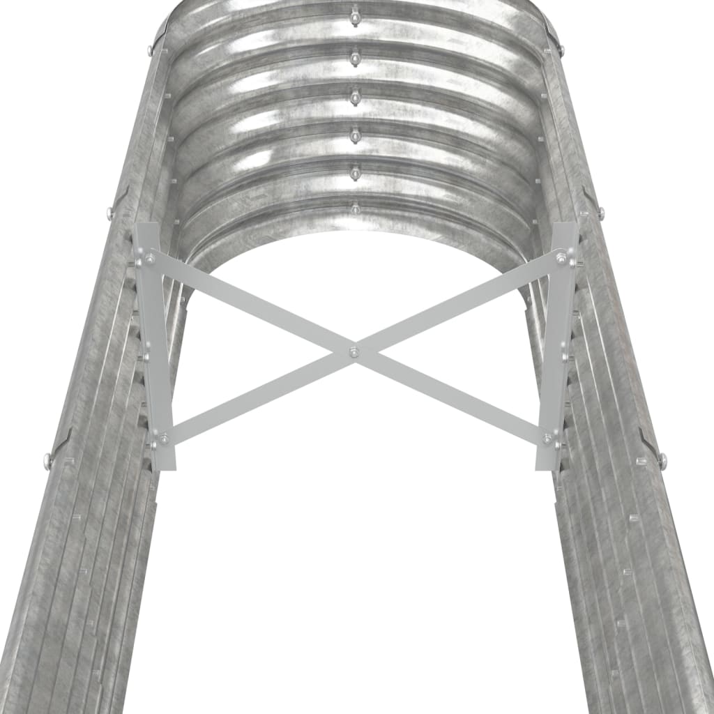 Garden Raised Bed Galvanised Steel 260x40x36 cm Silver