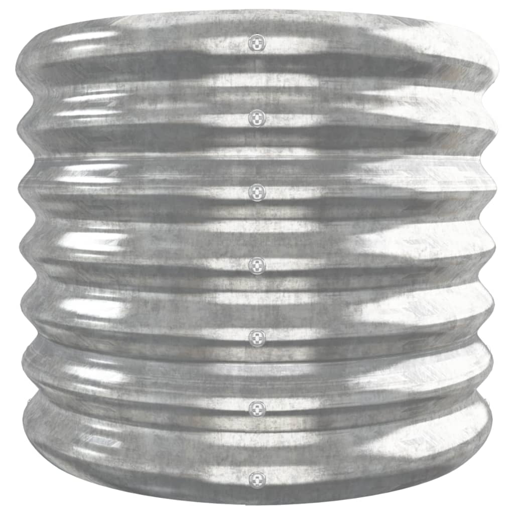 Garden Raised Bed Galvanised Steel 332x40x36 cm Silver