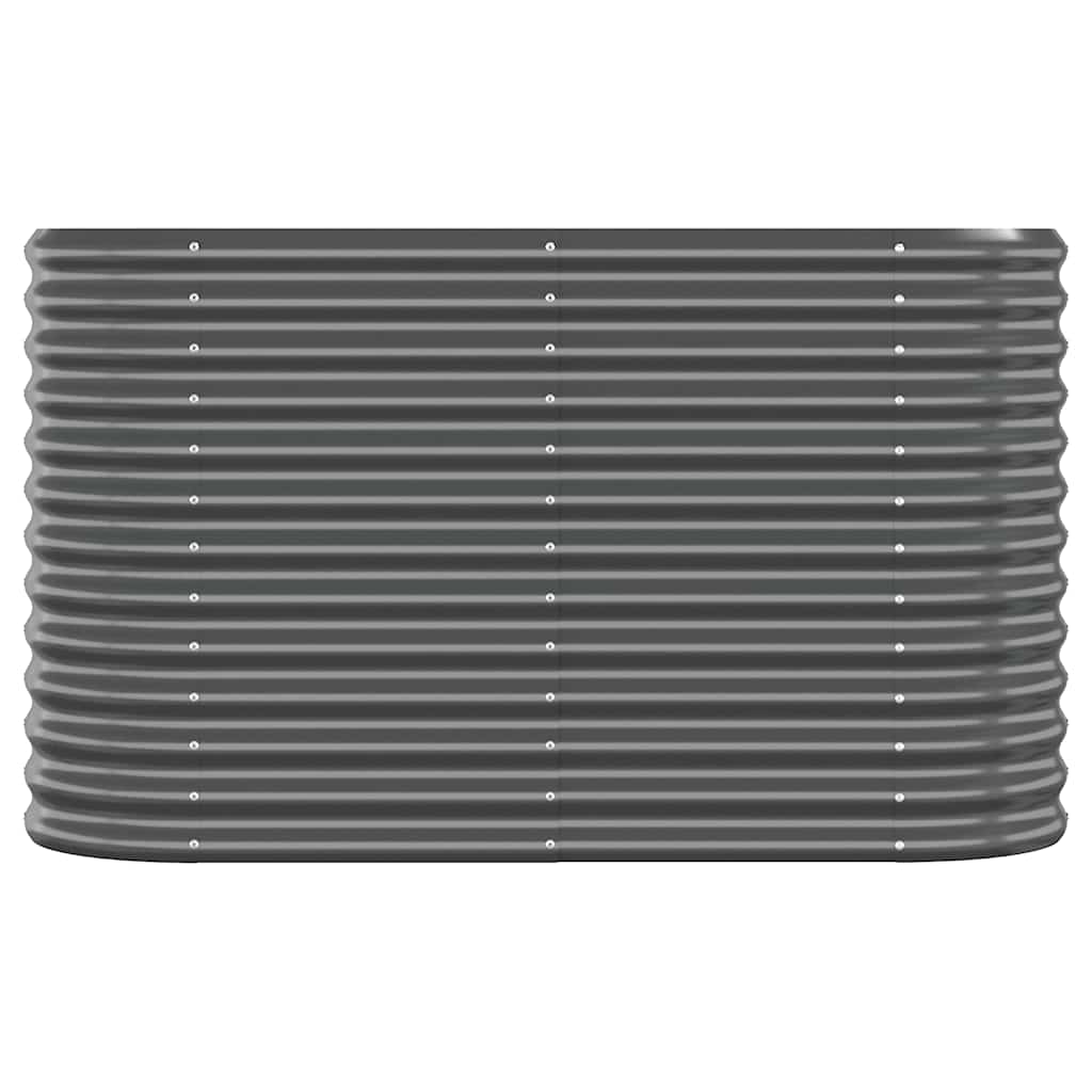 Garden Raised Bed Galvanised Steel 114x40x68 cm Anthracite