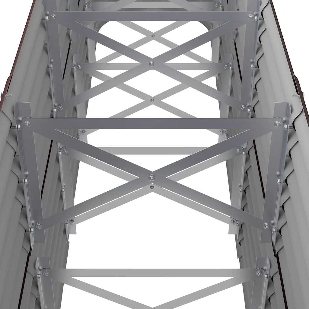 Garden Raised Bed Galvanised Steel 224x40x68 cm Brown