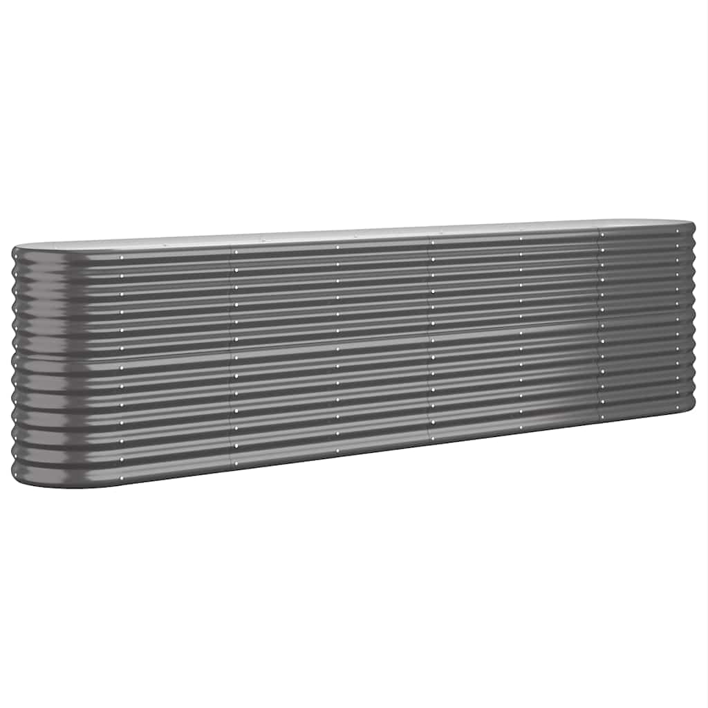 Garden Raised Bed Galvanised Steel 260x40x68 cm Anthracite