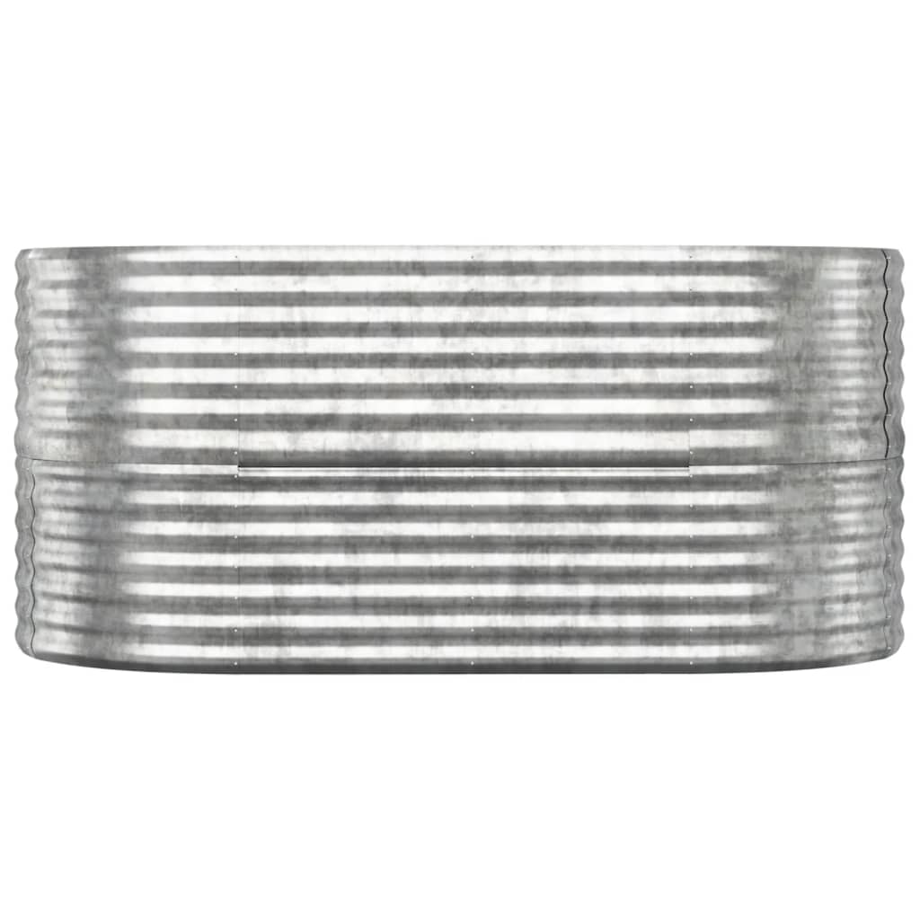 Garden Raised Bed Galvanised Steel 152x80x68 cm Silver