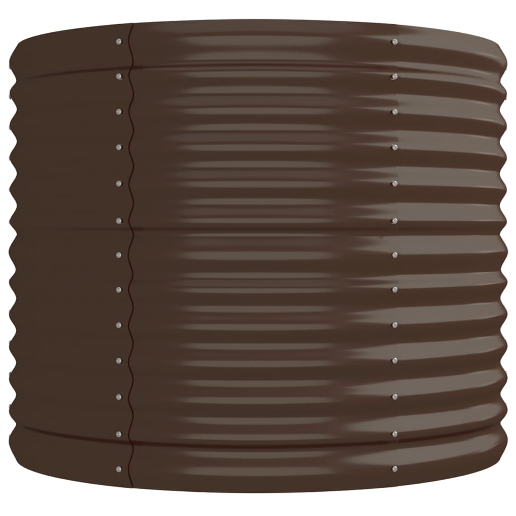 Garden Raised Bed Galvanised Steel 224x80x68 cm Brown