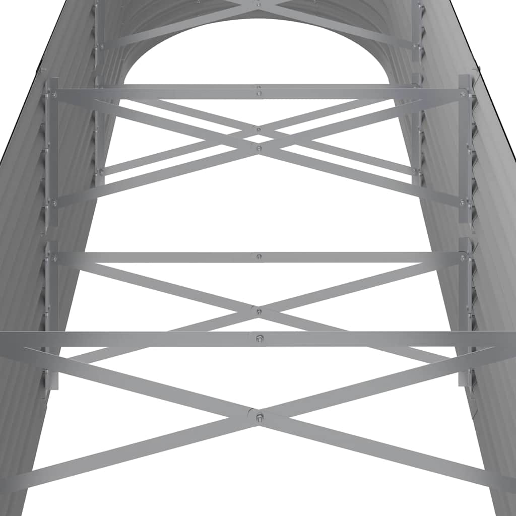 Garden Raised Bed Galvanised Steel 296x80x68 cm Anthracite