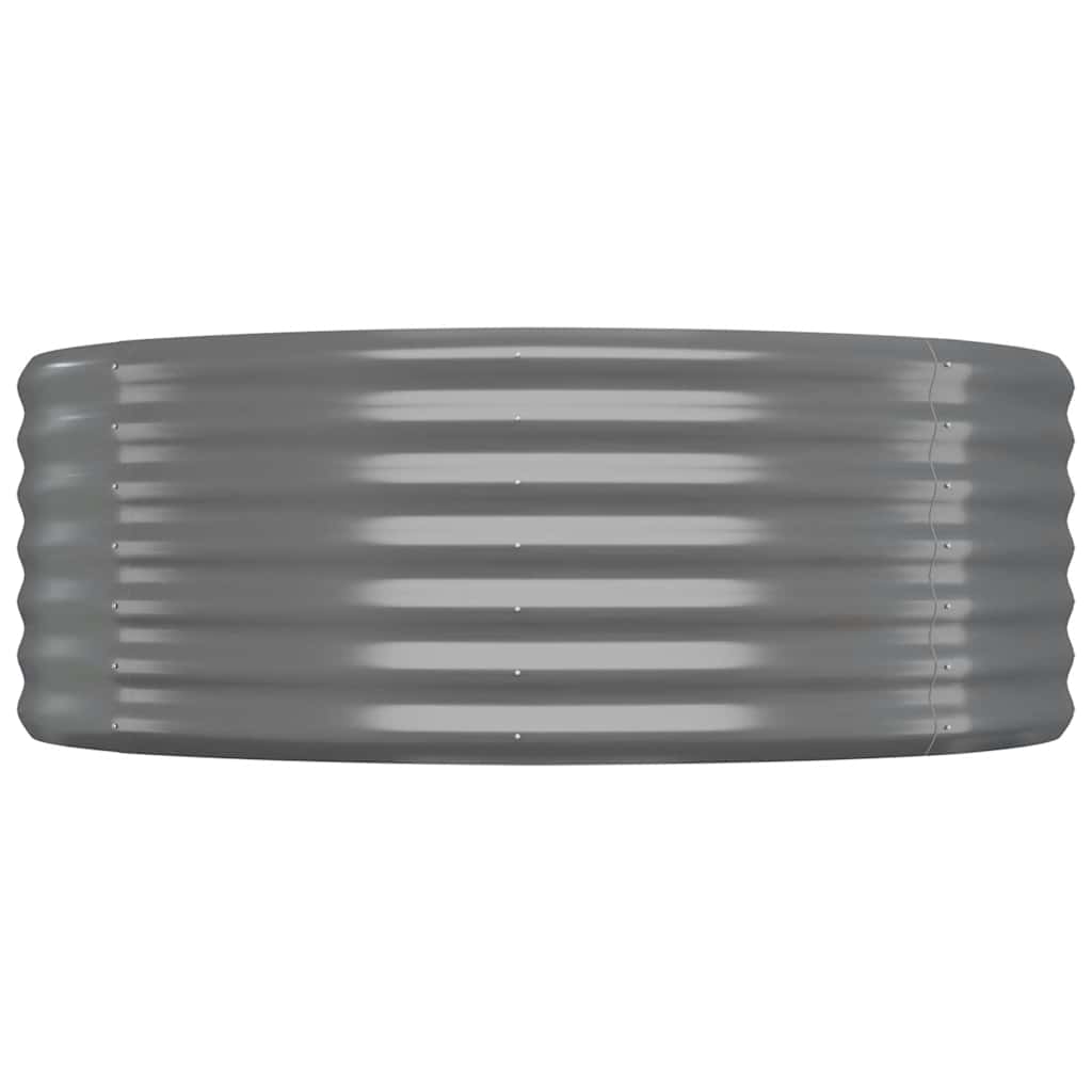 Garden Raised Bed Galvanised Steel 100x100x36 cm Grey