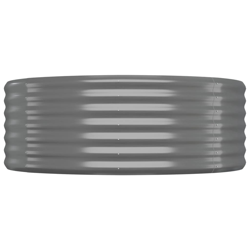 Garden Raised Bed Galvanised Steel 175x100x36 cm Grey