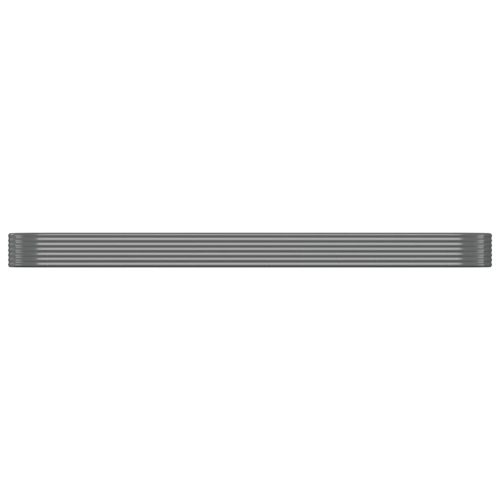 Garden Raised Bed Galvanised Steel 507x100x36 cm Grey