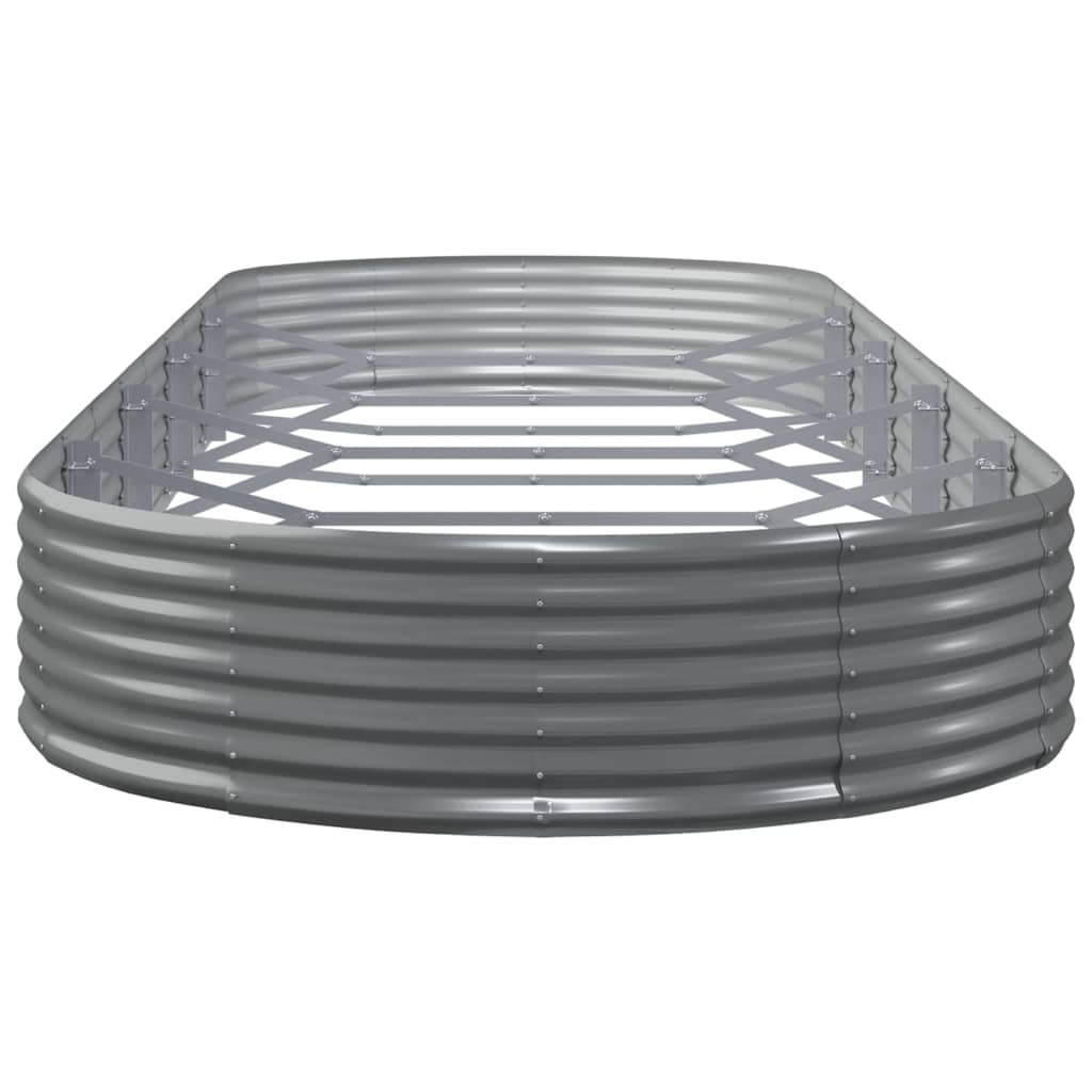 Garden Raised Bed Galvanised Steel 450x140x36 cm Grey