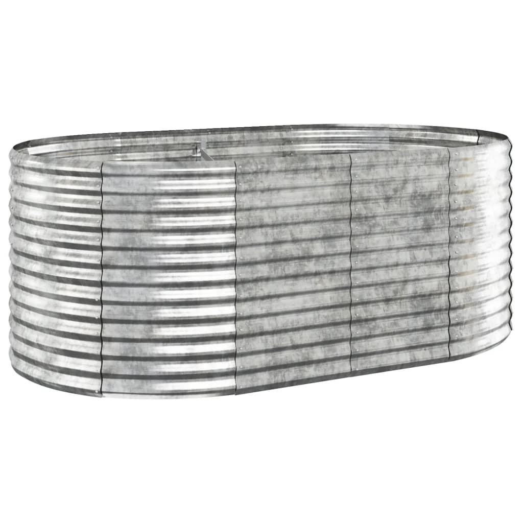 Garden Raised Bed Galvanised Steel 175x100x68 cm Silver