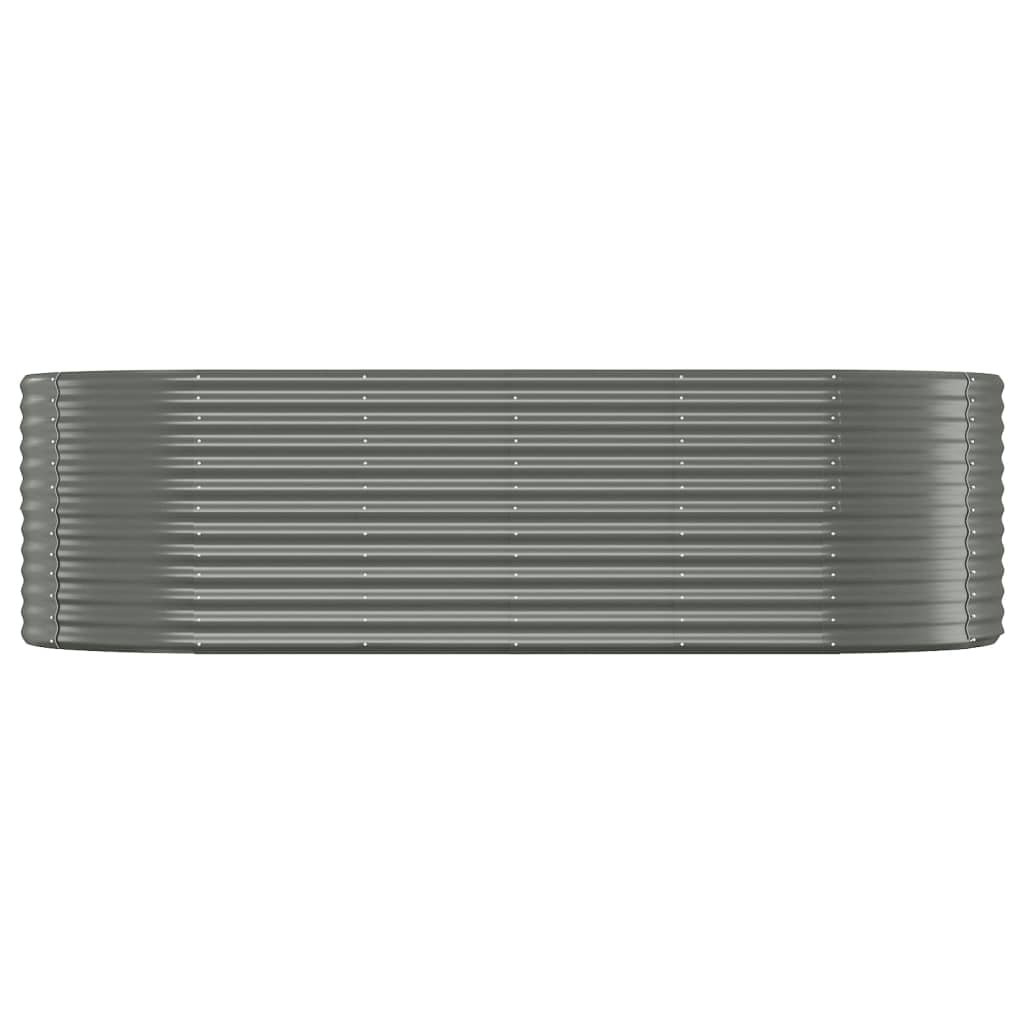 Garden Raised Bed Galvanised Steel 249x100x68 cm Grey