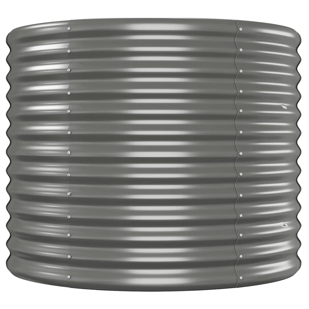 Garden Raised Bed Grey 554x100x68 cm Powder-Coated Steel