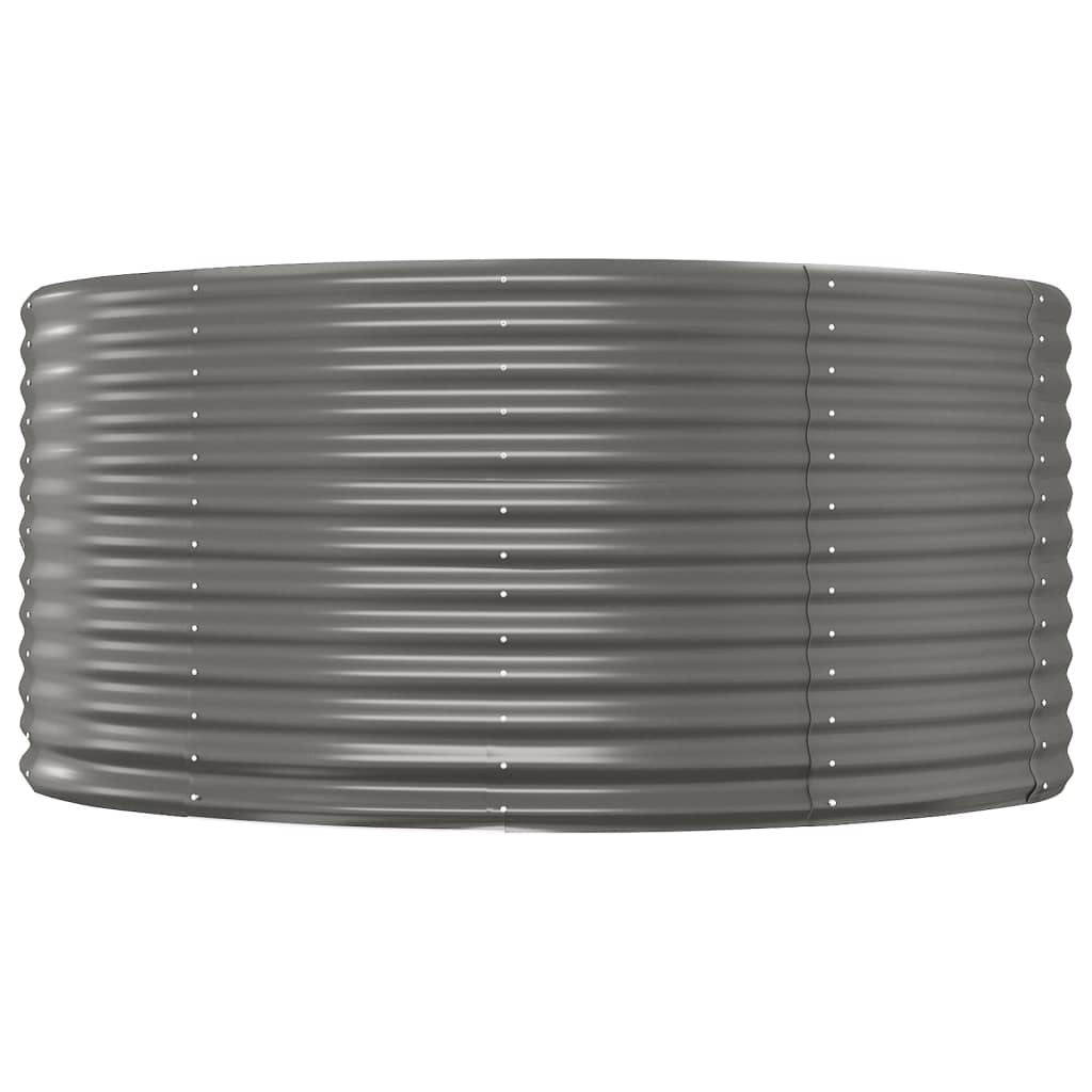 Garden Raised Bed Grey 140x140x68 cm Galvanised Steel