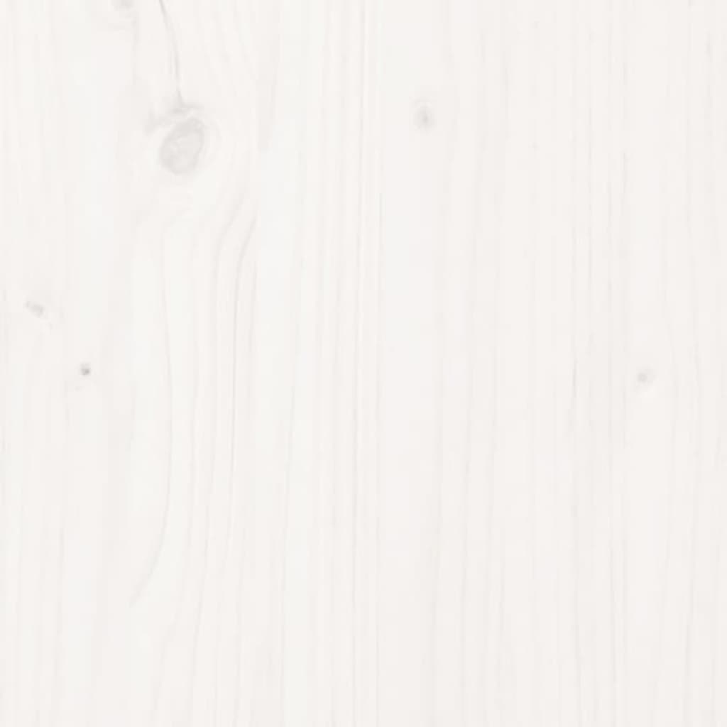 Table Top White Ø90x2.5 cm Solid Wood Pine