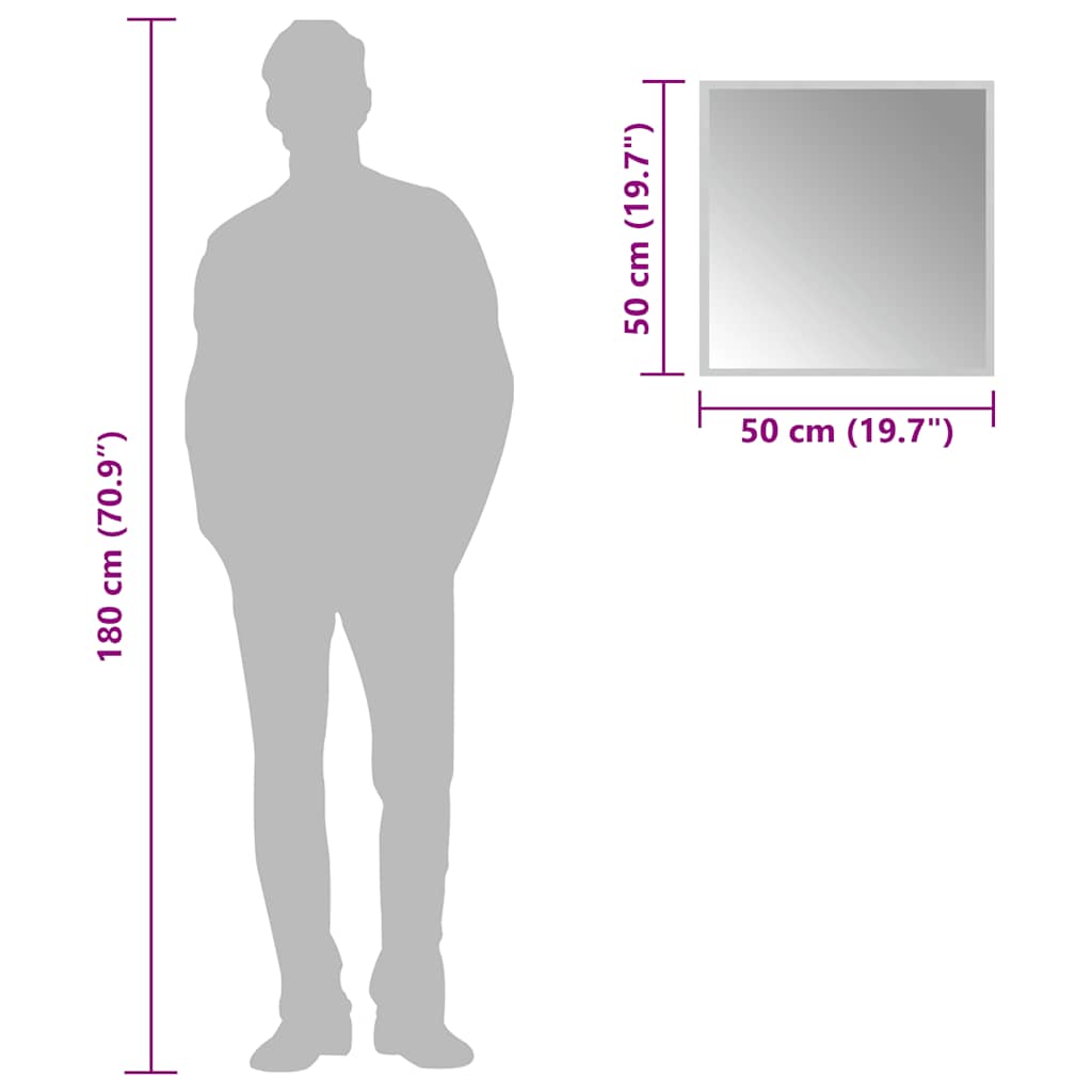 LED Bathroom Mirror 50x50 cm