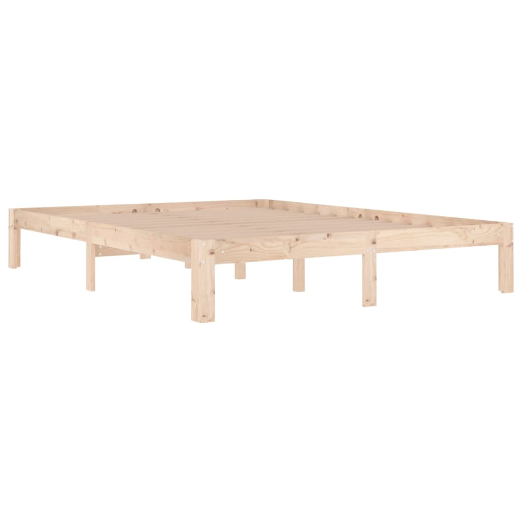 Bed Frame without Mattress Solid Wood 150x200 cm
