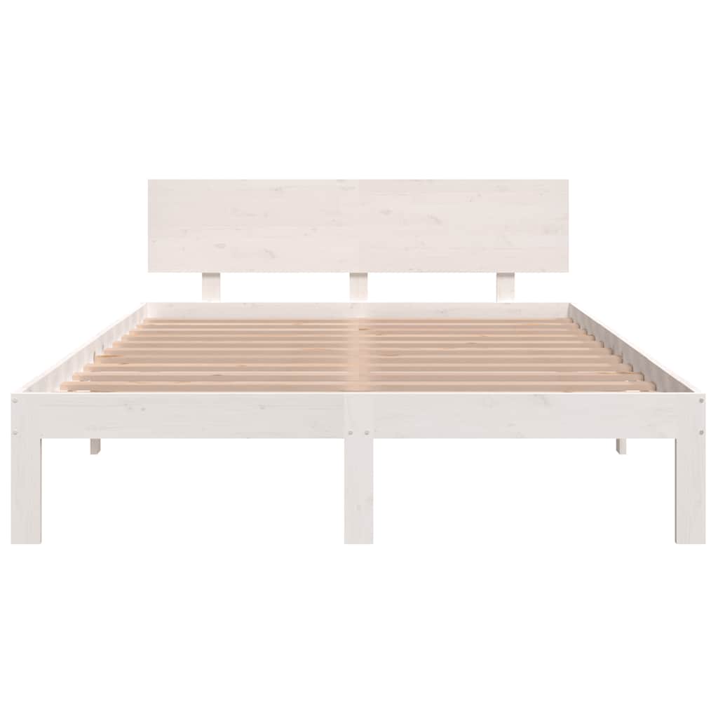 Bed Frame without Mattress White 150x200 cm