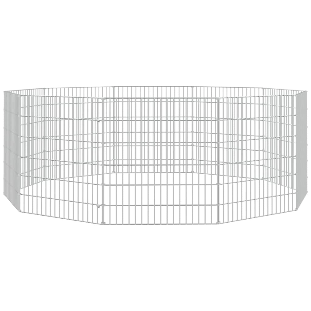 Free Range Animal Enclosure 10-Panel 54x60 cm Galvanised Iron