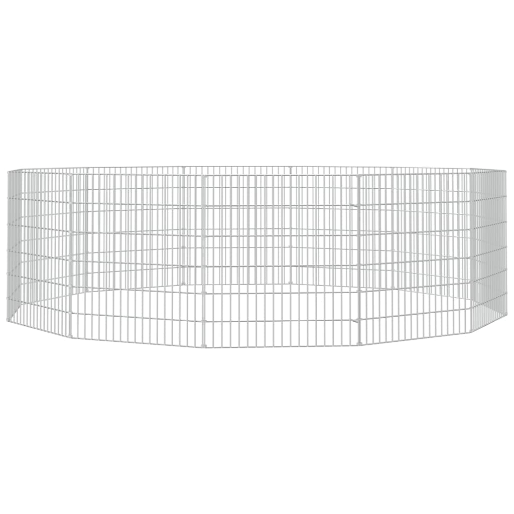 Free Range Animal Enclosure 12-Panel 54x60 cm Galvanised Iron