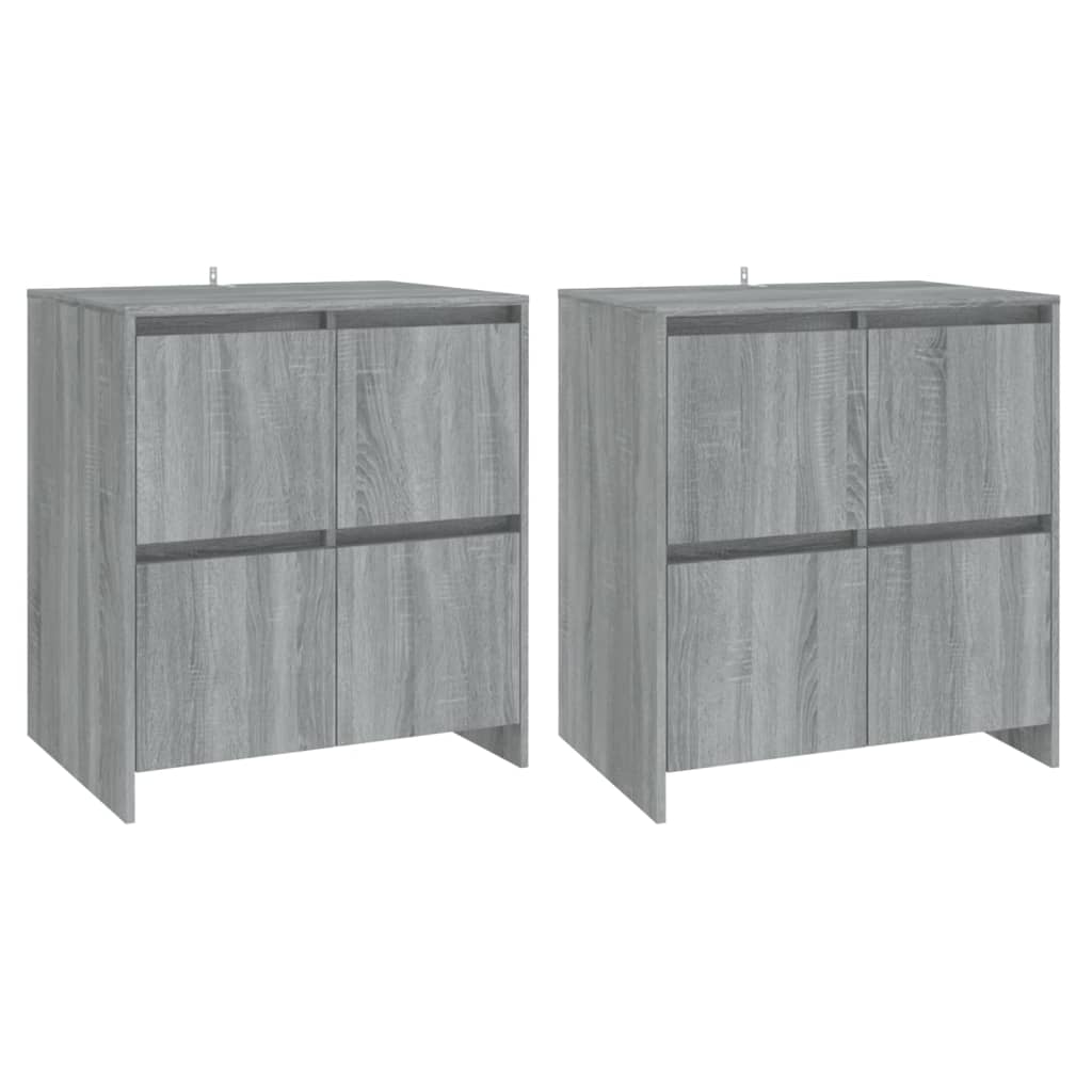 Sideboards 2 pcs Grey Sonoma 70x41x75 cm Engineered Wood