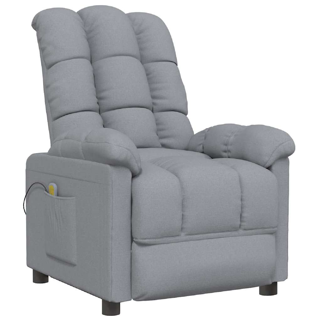 Massage Chair Light Grey Fabric
