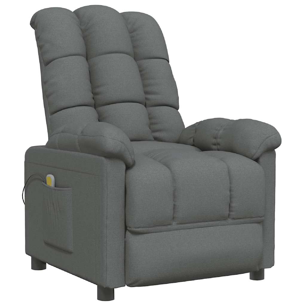 Massage Chair Dark Grey Fabric