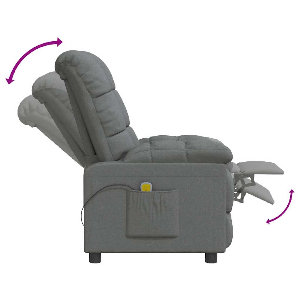 Massage Chair Dark Grey Fabric