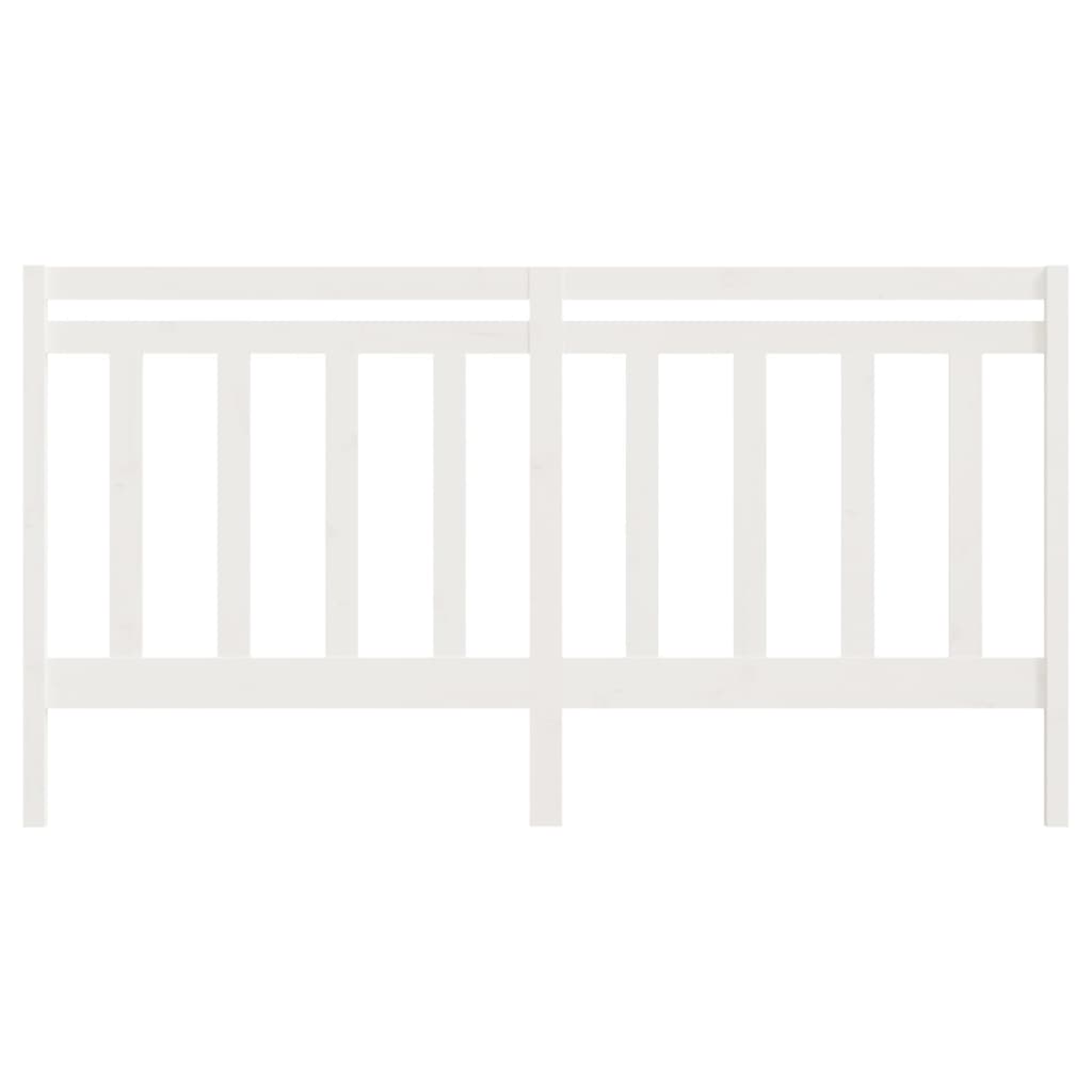 Bed Headboard White 186 cm Solid Wood Pine