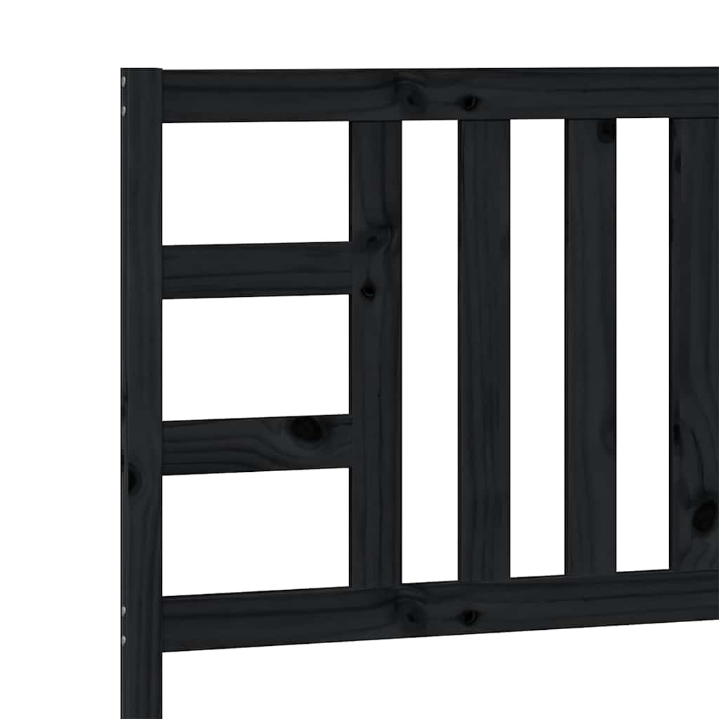 Bed Headboard Black 96 cm Solid Wood Pine