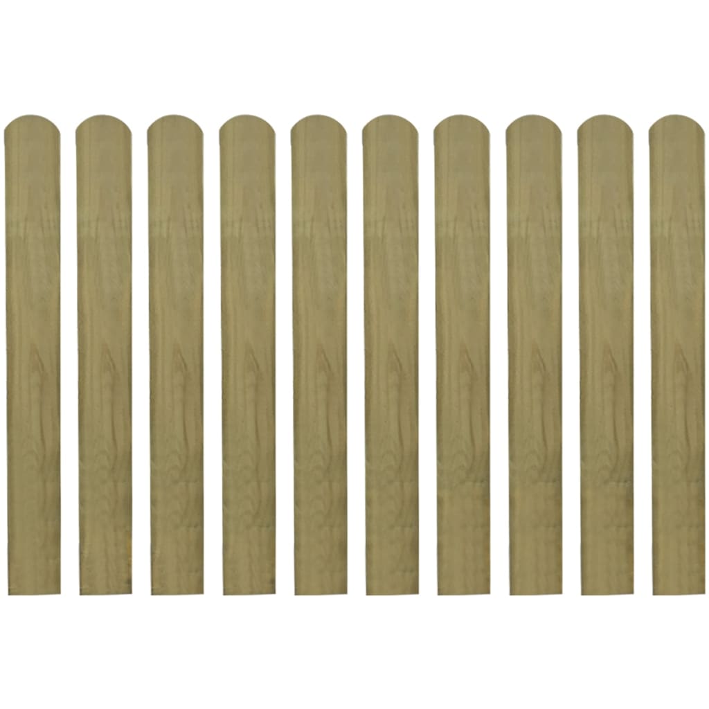 30 pcs Impregnated Fence Slats Wood 80 cm