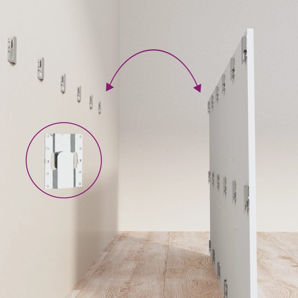 Bed Headboard White 200 cm Engineered Wood