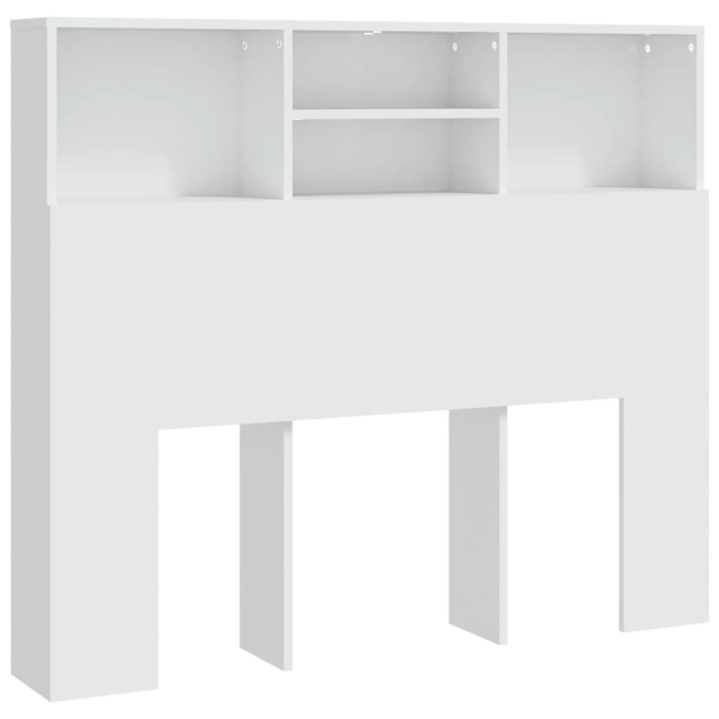 Headboard Cabinet White 120 cm
