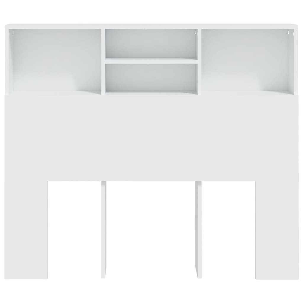 Headboard Cabinet White 120 cm
