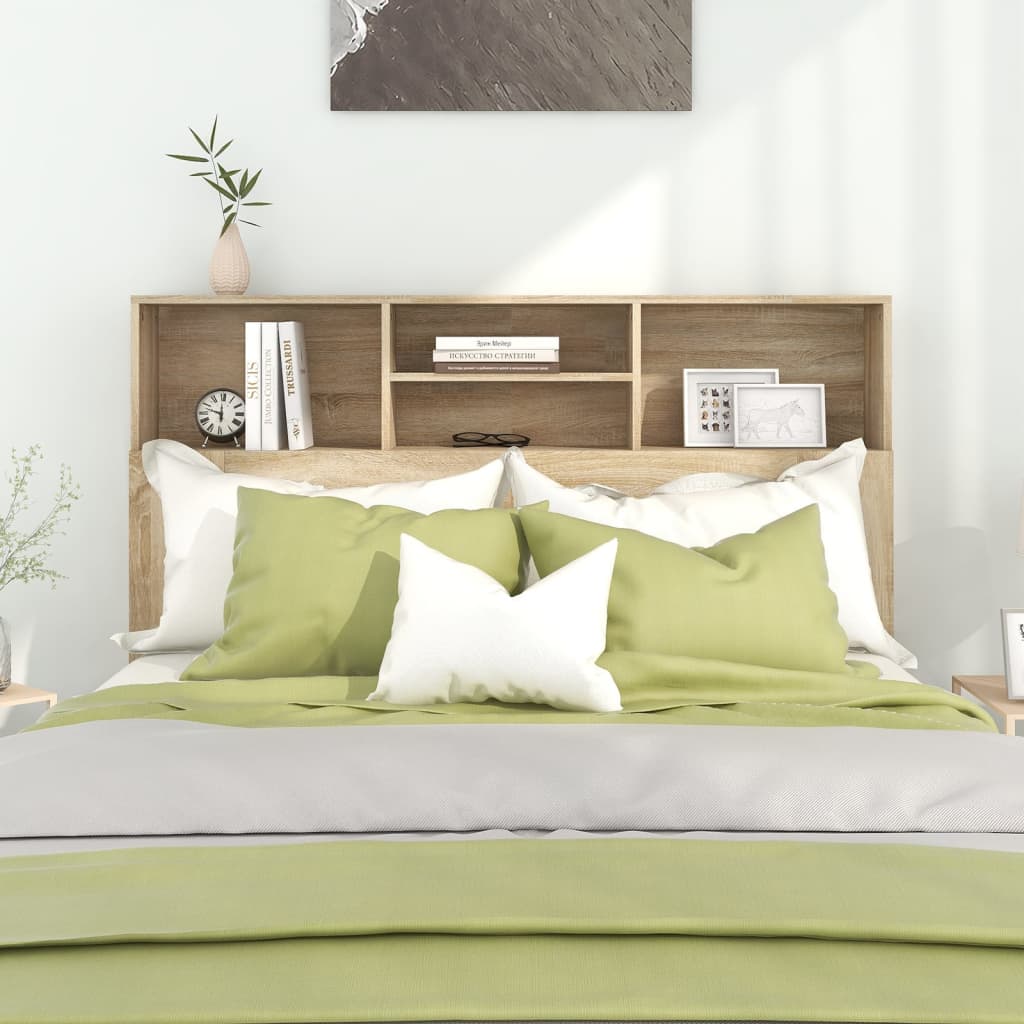 Headboard Cabinet Sonoma Oak 140x19x103.5 cm