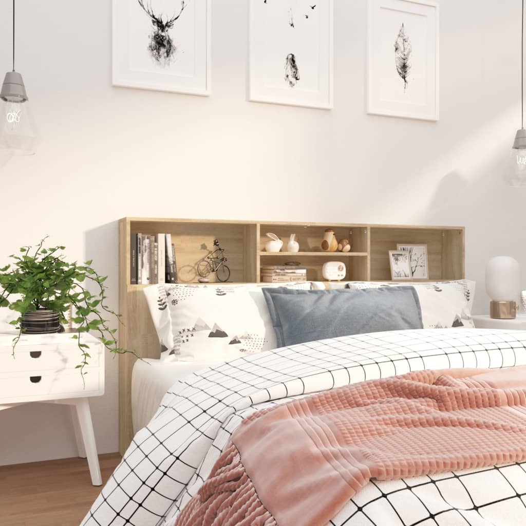 Headboard Cabinet Sonoma Oak 180 cm