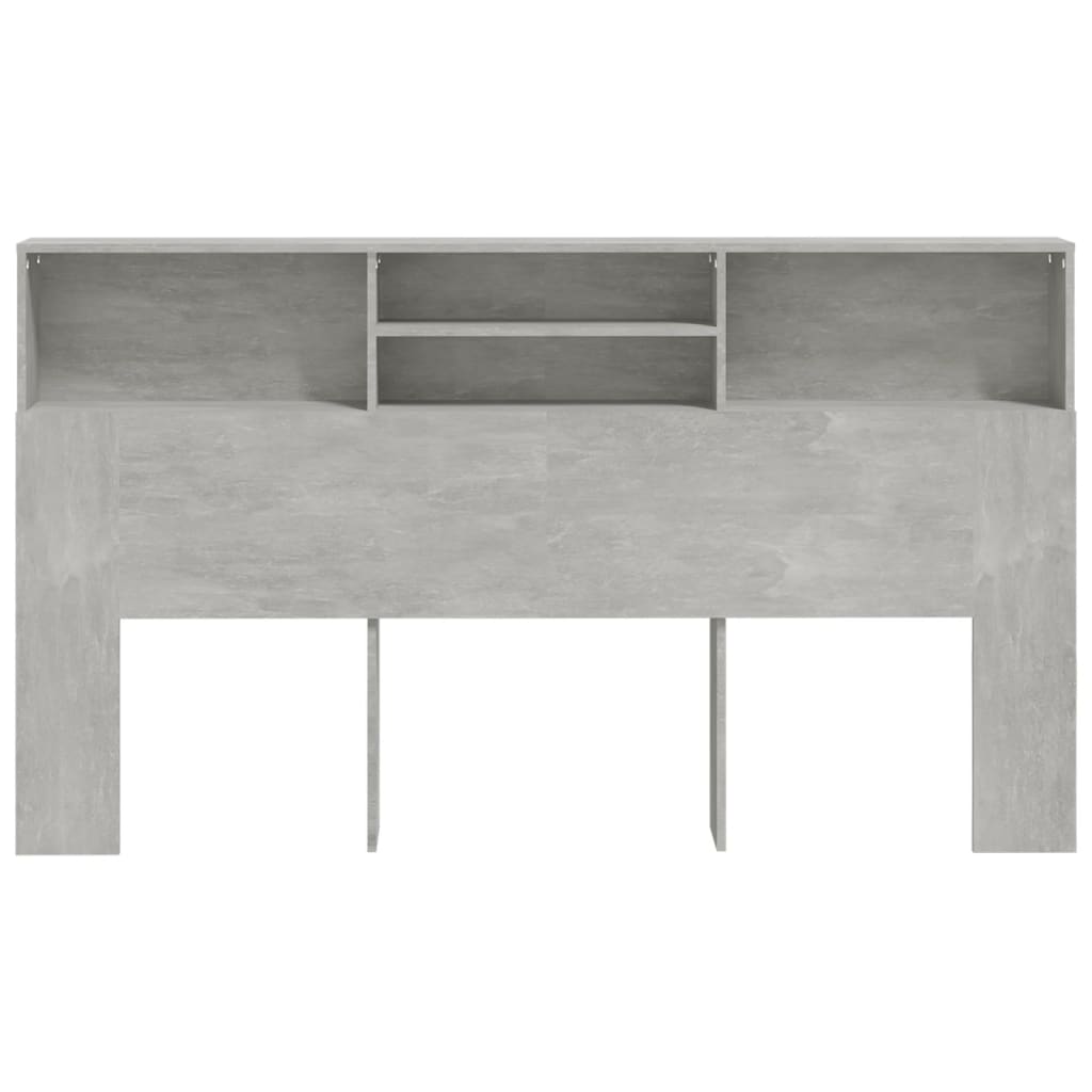 Headboard Cabinet Concrete Grey 180 cm