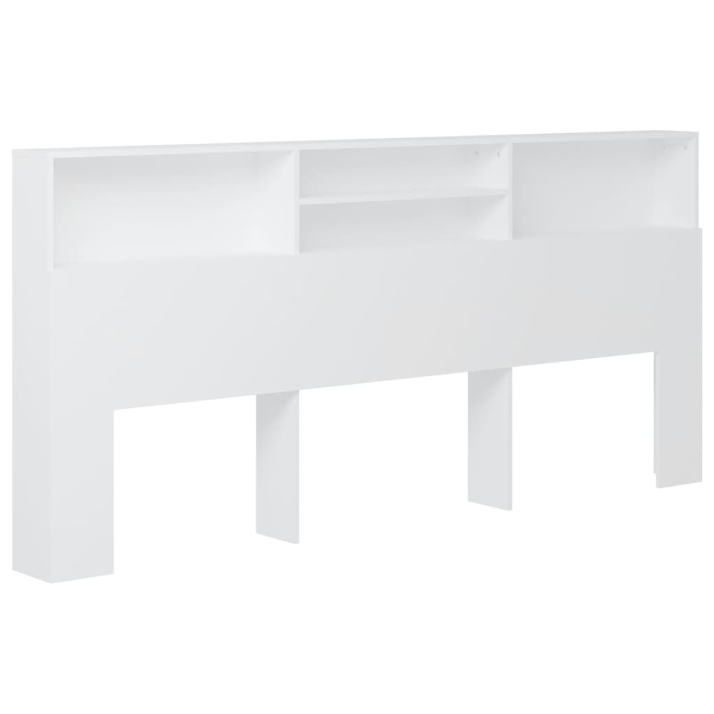 Headboard Cabinet White 220 cm