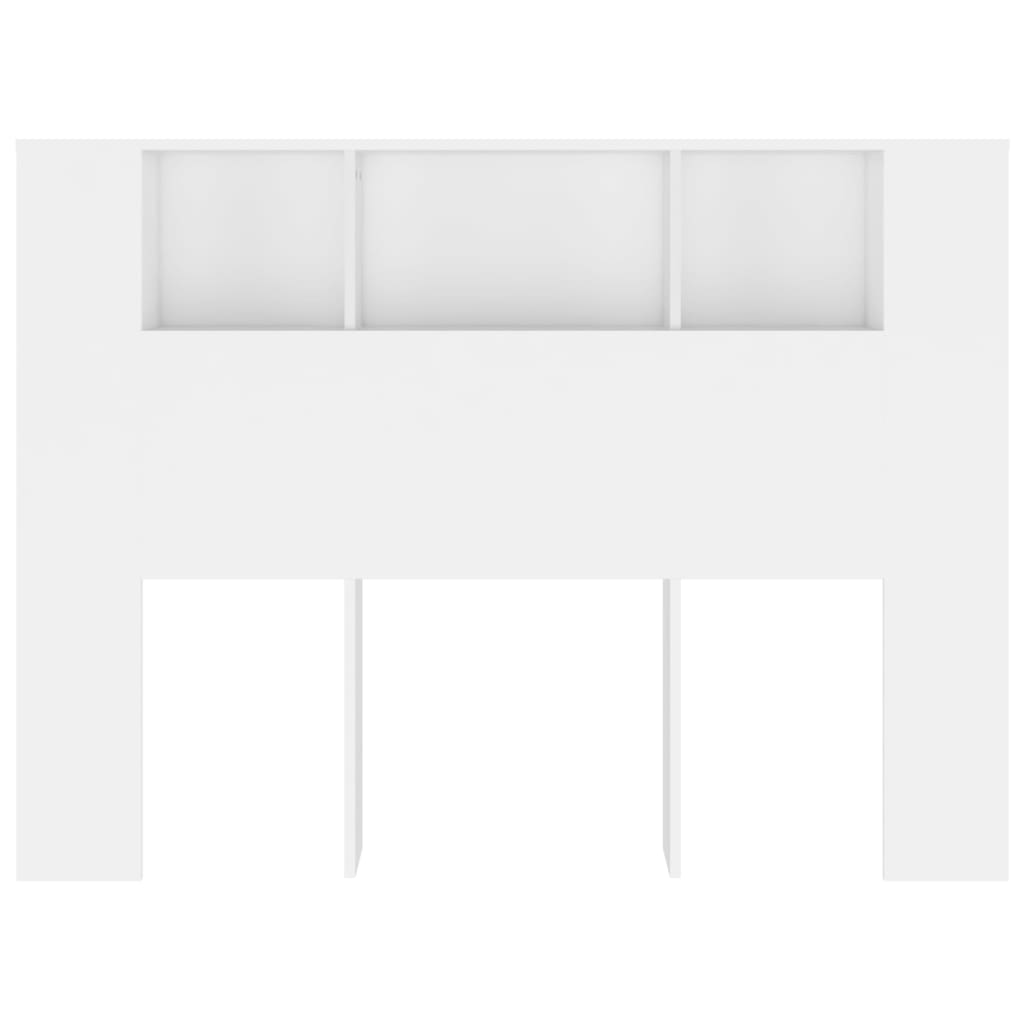 Headboard Cabinet White 140 cm