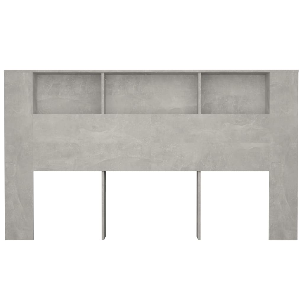 Headboard Cabinet Concrete Grey 180 cm
