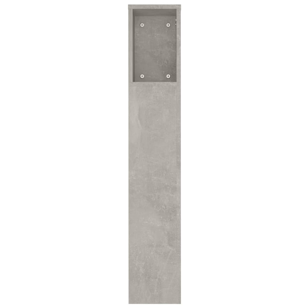 Headboard Cabinet Concrete Grey 180 cm