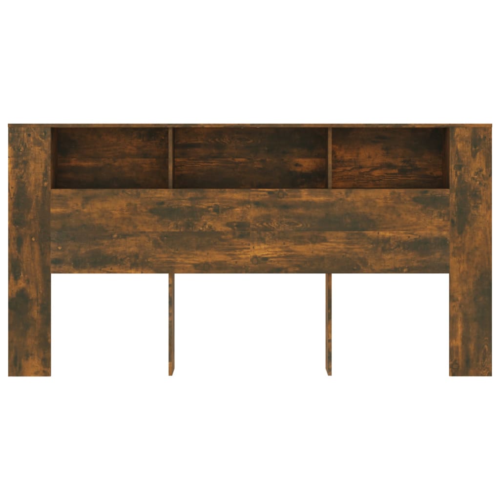 Headboard Cabinet Smoked Oak 200 cm