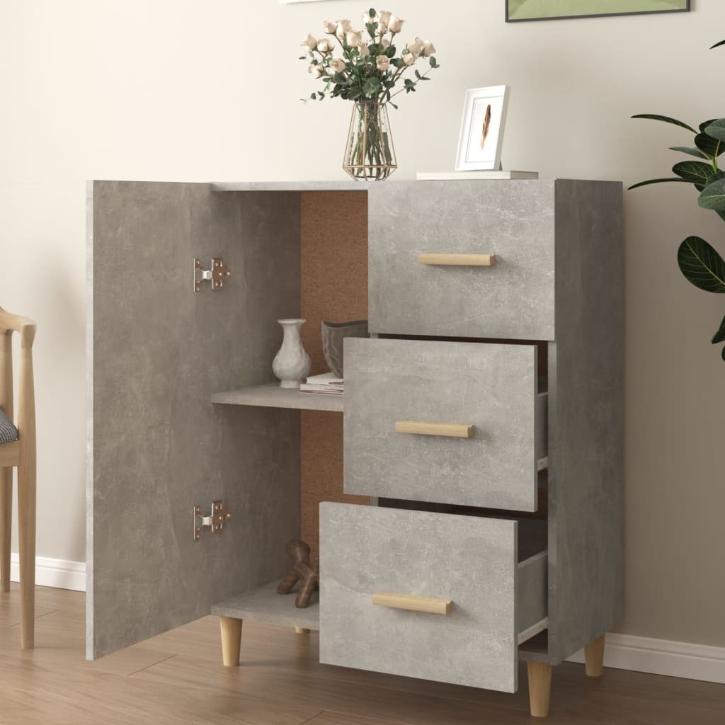 Sideboard Concrete Grey 69.5x34x90 cm Engineered Wood