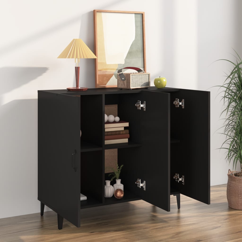 Sideboard Black 90x34x80 cm Engineered Wood