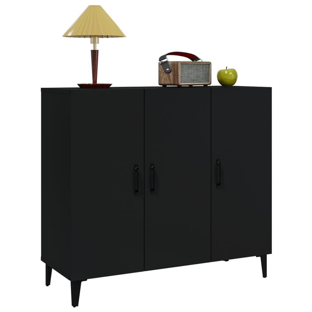 Sideboard Black 90x34x80 cm Engineered Wood