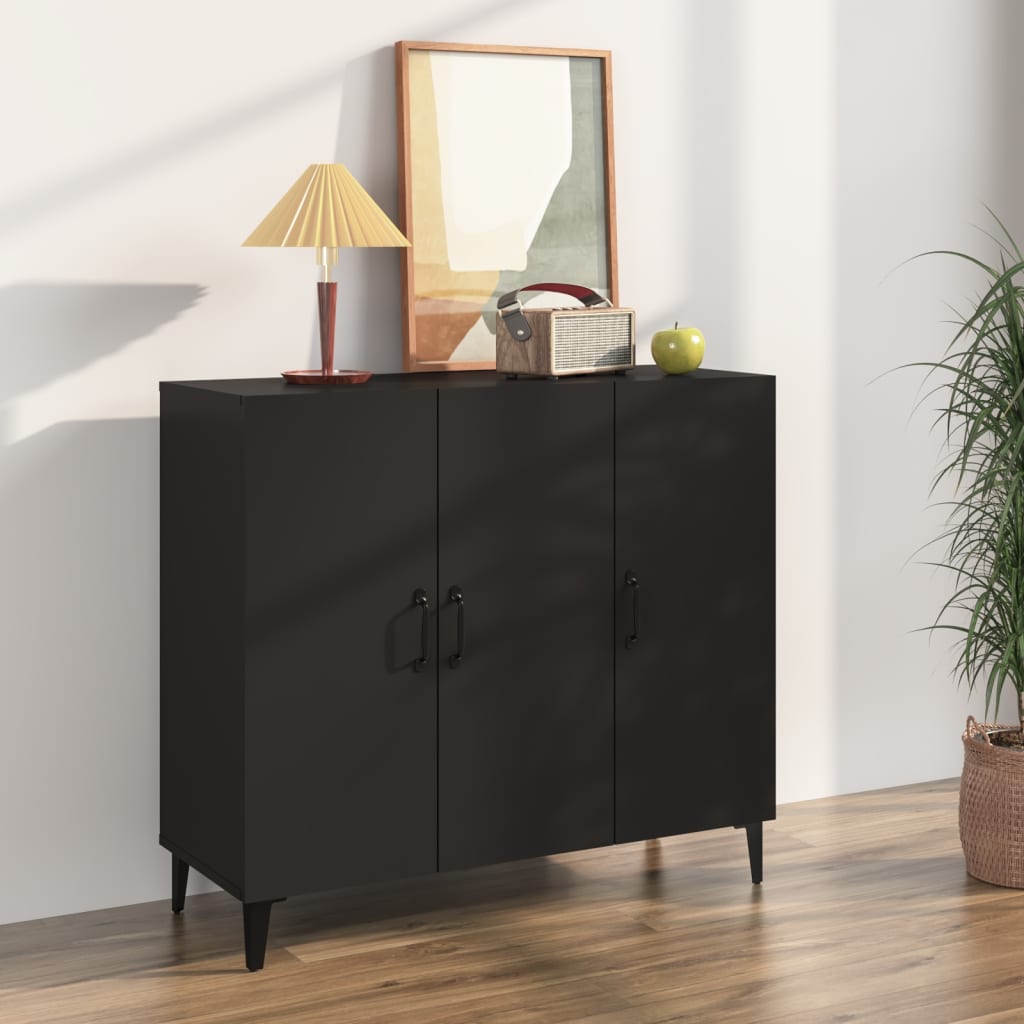 Sideboard Black 90x34x80 cm Engineered Wood