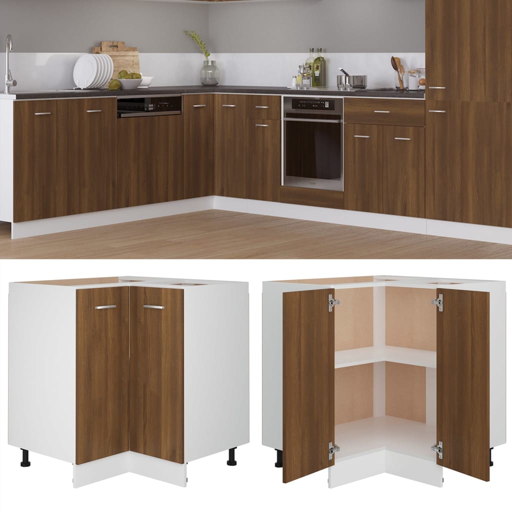 Kitchen Cabinet Lyon Brown Oak 75.5x75.5x81.5 cm Engineered Wood