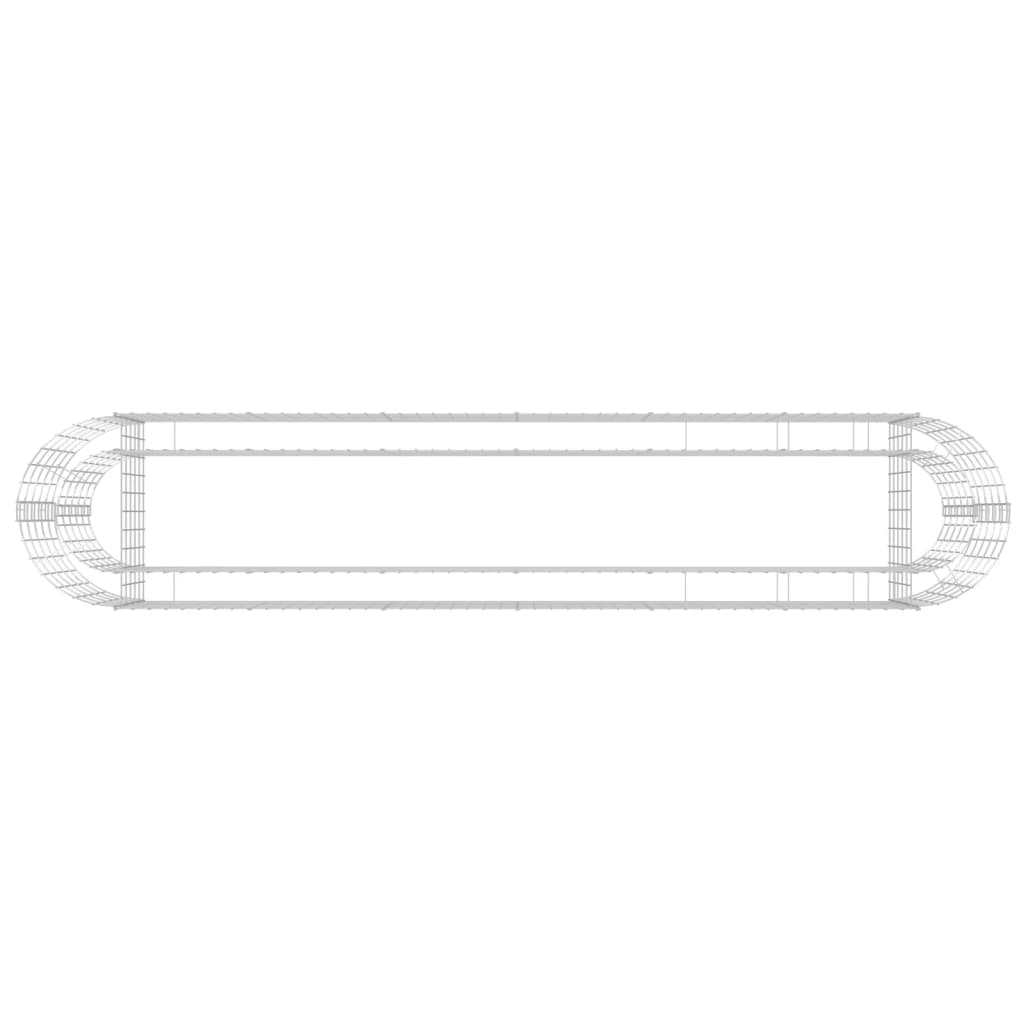 Gabion Raised Bed Galvanised Iron 260x50x50 cm