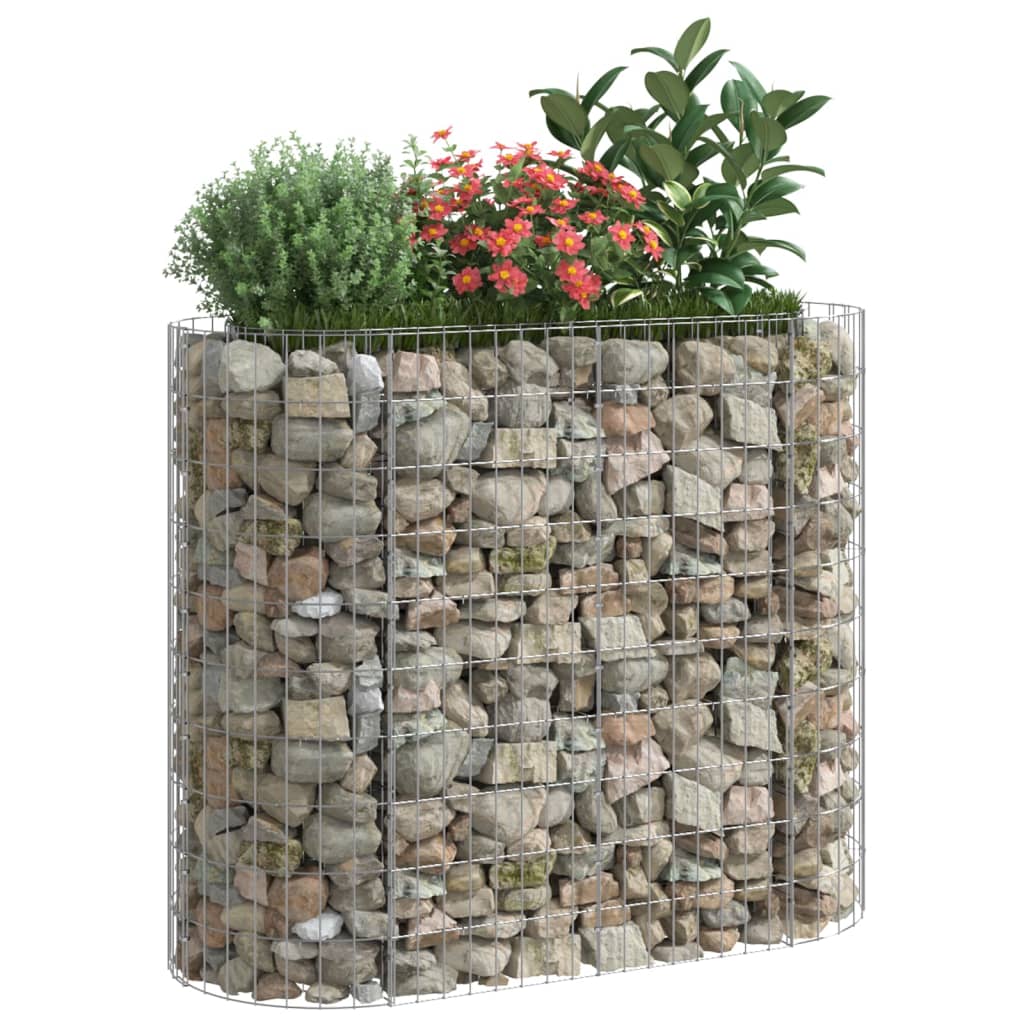 Gabion Raised Bed Galvanised Iron 120x50x100 cm