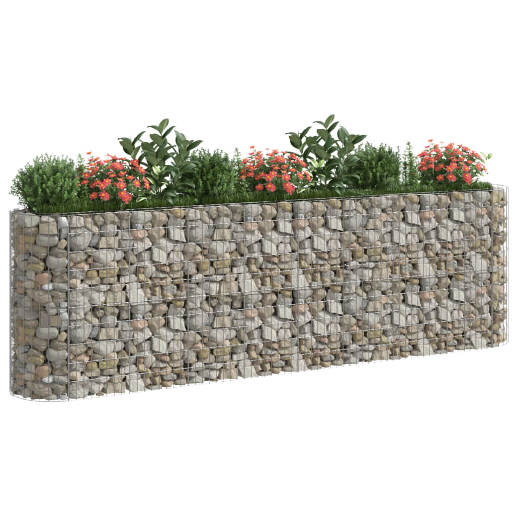 Gabion Raised Bed Galvanised Iron 330x50x100 cm
